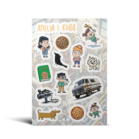 Okładka książki Naklejki z motywem serii "Amelia i Kuba"